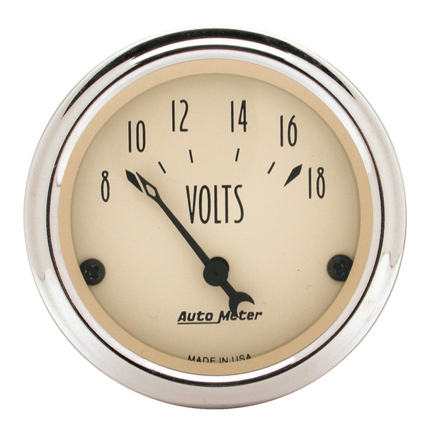 2-1/16" VOLTMETER, 0-120 MPH, ANTIQUE BEIGE